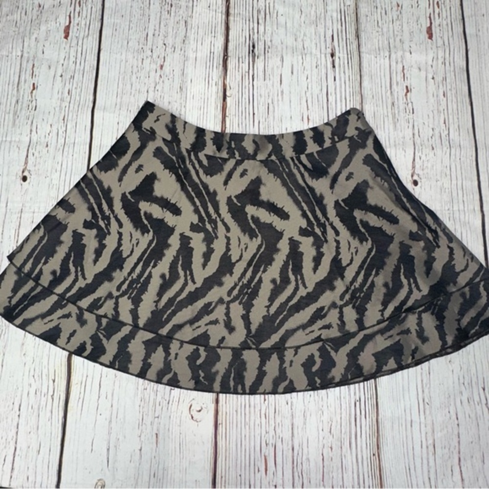 Bebe Animal Print Flared‎ Skirt